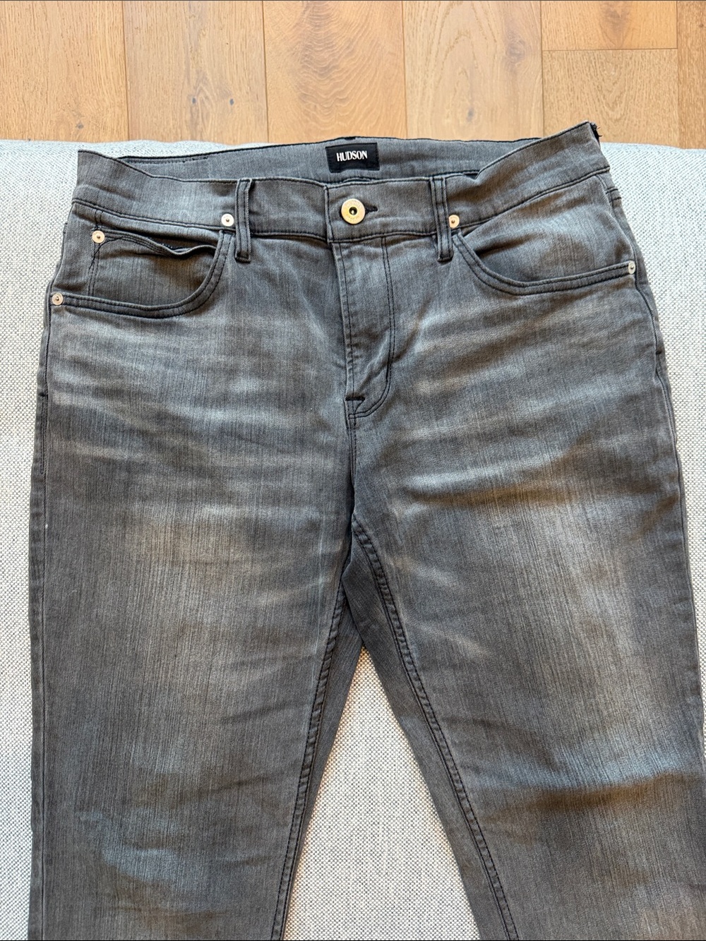 Hudson Jeans Men's Charcoal Slim Straight Jeans Size 34